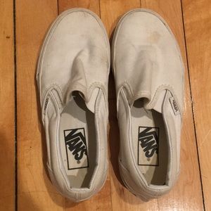 White slip on vans 5W 3.5M